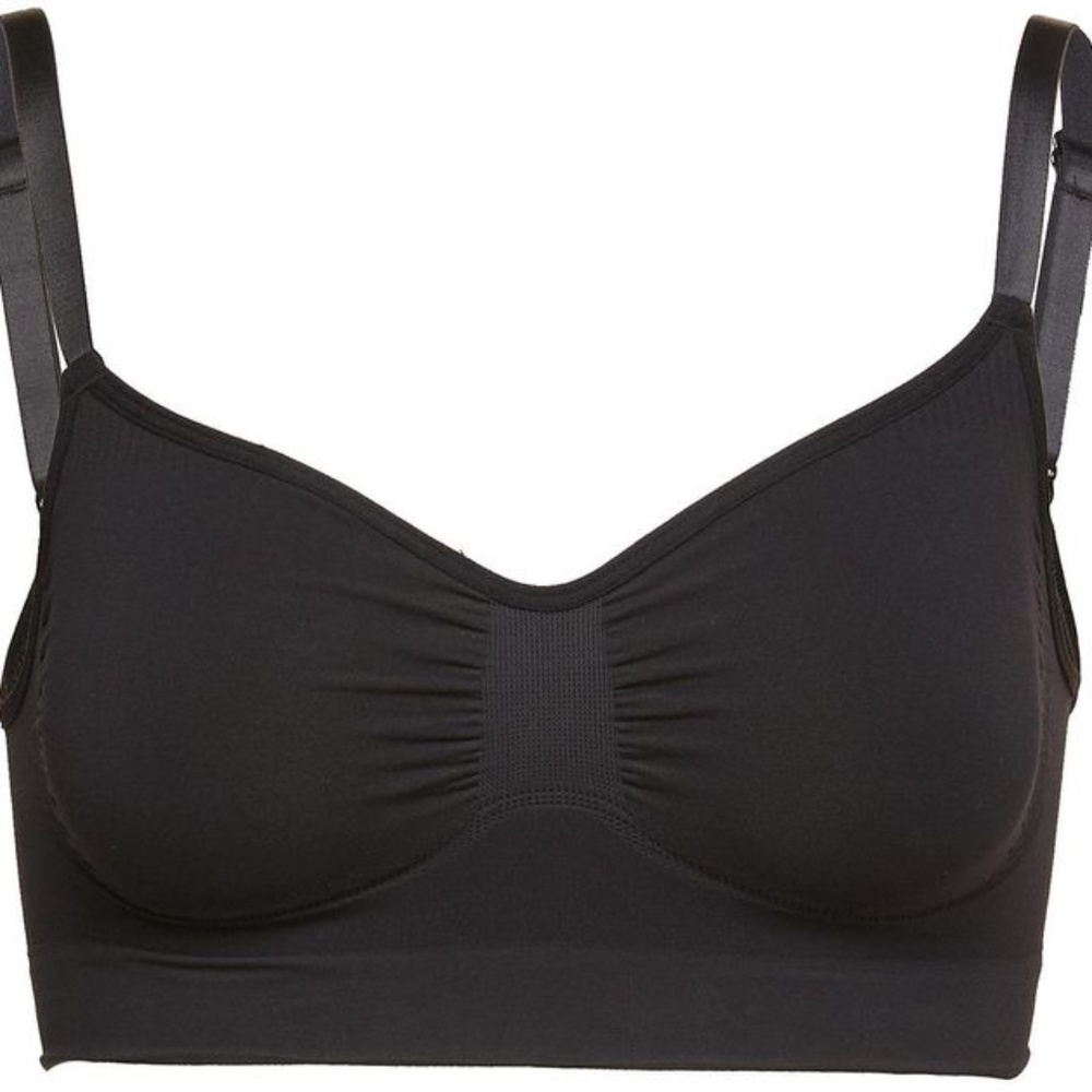 Seamless Black Wireless Comfort Bra